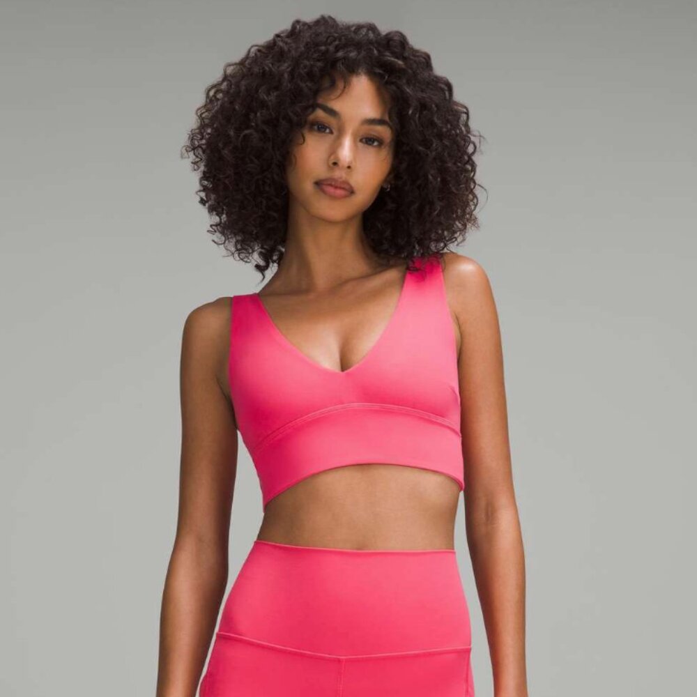 Lululemon Align V-Neck Bra *Light Support, C/D Cup Glaze Pink size 6